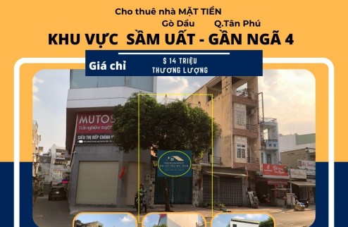 Cho thuê nhà Mặt Tiền Gò Dầu 90m2, 14 triệu